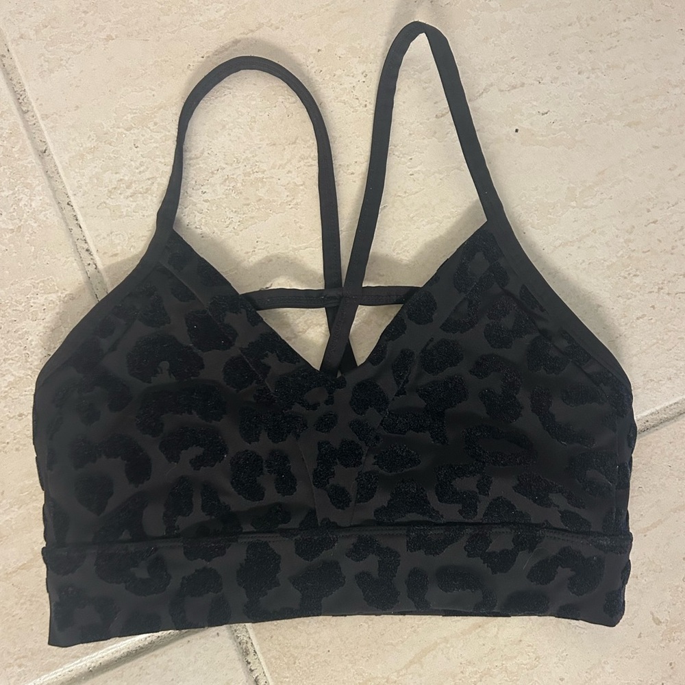Balance Athletica now Vitality black leopard sports bra XS